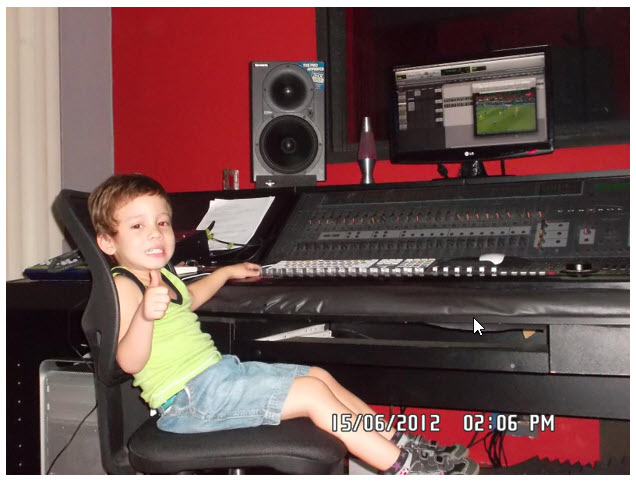 Mi hijo en el estudio de Mosaico Producciones